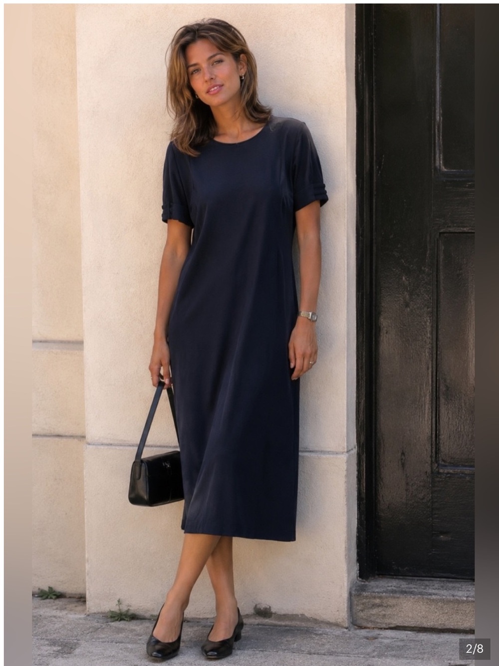 Tilley Canada Navy Short Sleeve Long Dress
